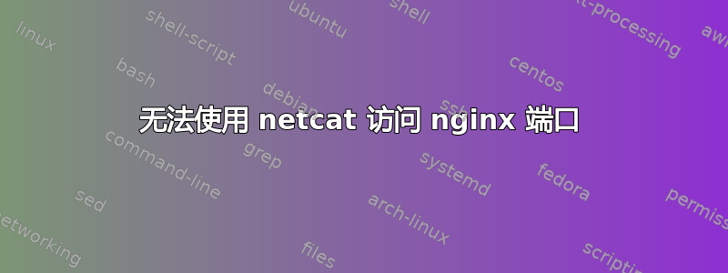 无法使用 netcat 访问 nginx 端口