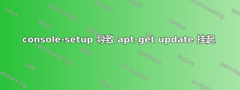 console-setup 导致 apt-get update 挂起