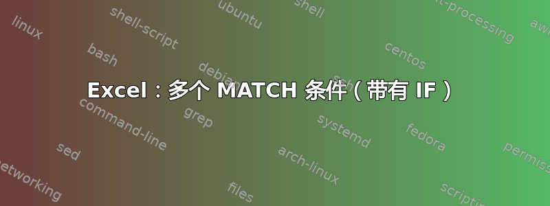 Excel：多个 MATCH 条件（带有 IF）