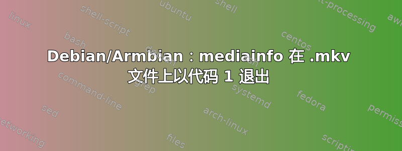 Debian/Armbian：mediainfo 在 .mkv 文件上以代码 1 退出