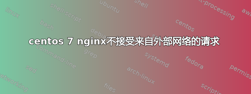 centos 7 nginx不接受来自外部网络的请求