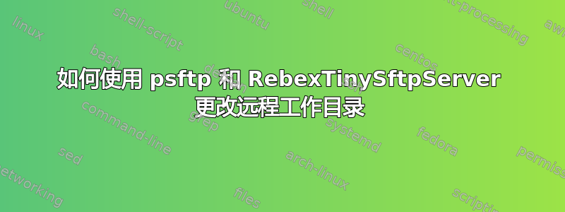 如何使用 psftp 和 RebexTinySftpServer 更改远程工作目录