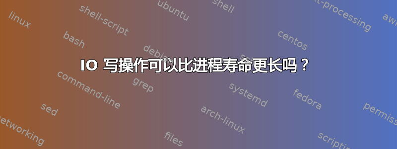 IO 写操作可以比进程寿命更长吗？