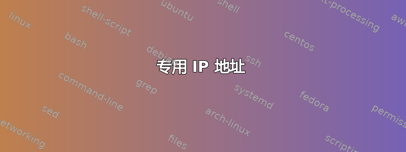 专用 IP 地址