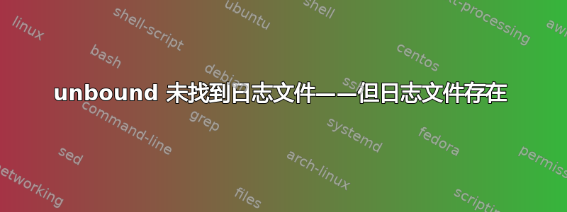 unbound 未找到日志文件——但日志文件存在