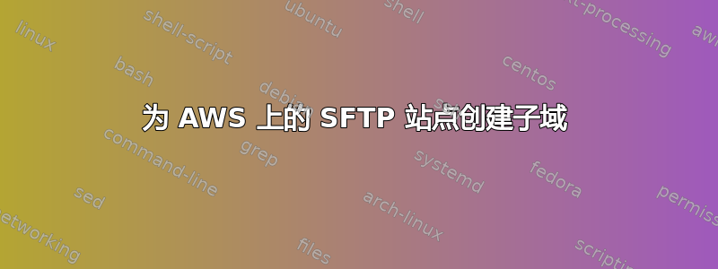 为 AWS 上的 SFTP 站点创建子域