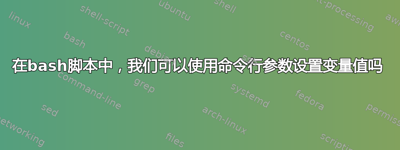 在bash脚本中，我们可以使用命令行参数设置变量值吗