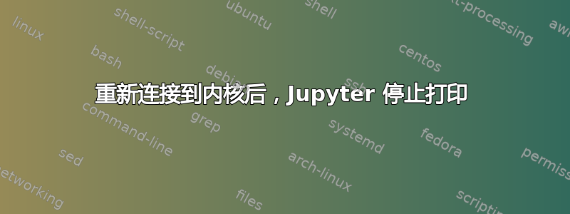 重新连接到内核后，Jupyter 停止打印