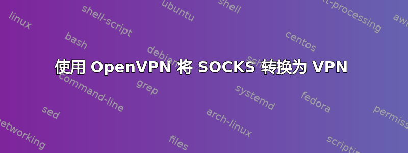 使用 OpenVPN 将 SOCKS 转换为 VPN