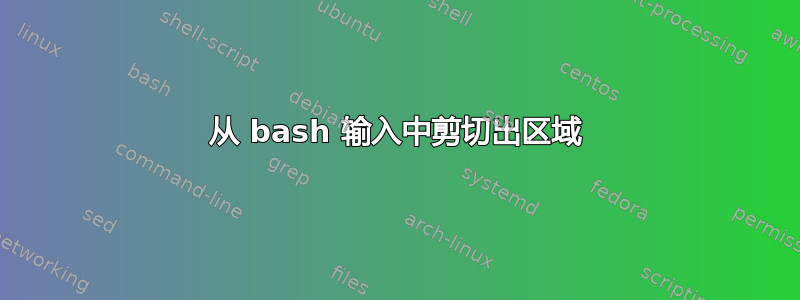 从 bash 输入中剪切出区域