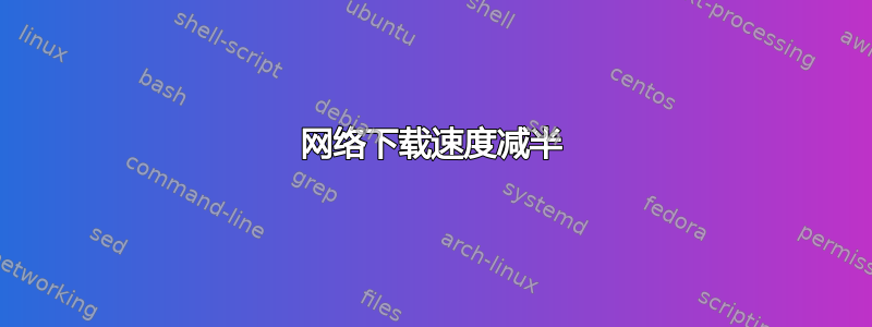 网络下载速度减半