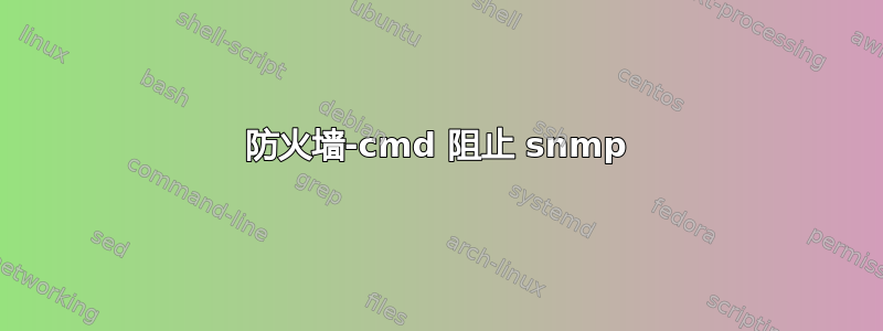 防火墙-cmd 阻止 snmp