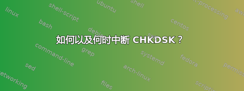 如何以及何时中断 CHKDSK？