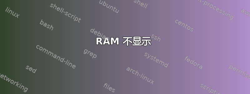 RAM 不显示