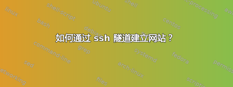 如何通过 ssh 隧道建立网站？