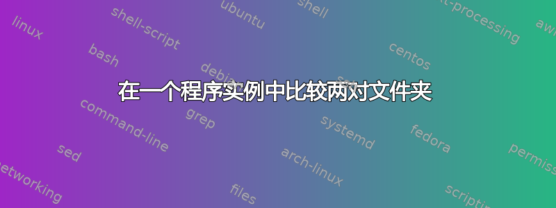 在一个程序实例中比较两对文件夹