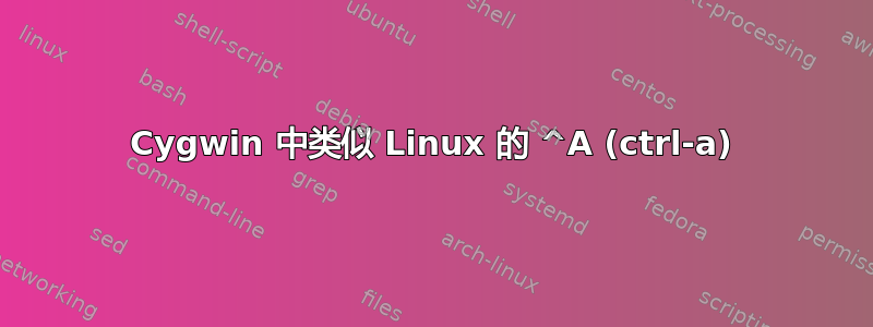 Cygwin 中类似 Linux 的 ^A (ctrl-a)