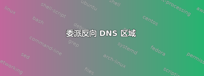 委派反向 DNS 区域