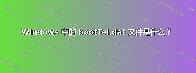 Windows 中的 bootTel.dat 文件是什么？