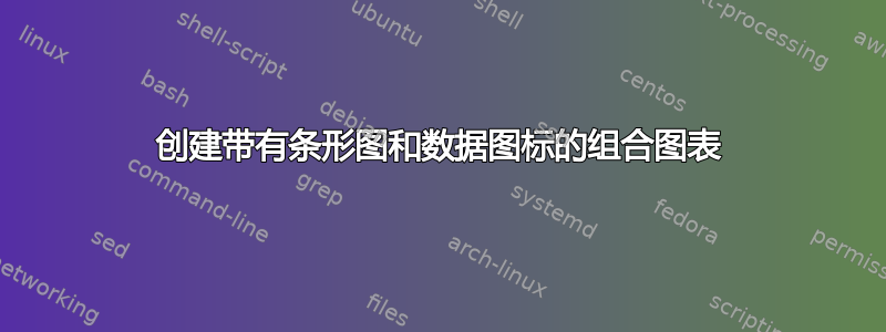 创建带有条形图和数据图标的组合图表