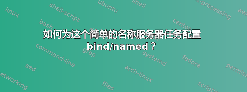 如何为这个简单的名称服务器任务配置 bind/named？