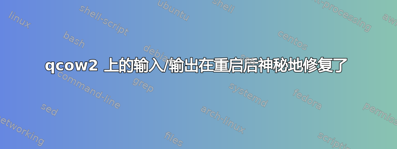 qcow2 上的输入/输出在重启后神秘地修复了