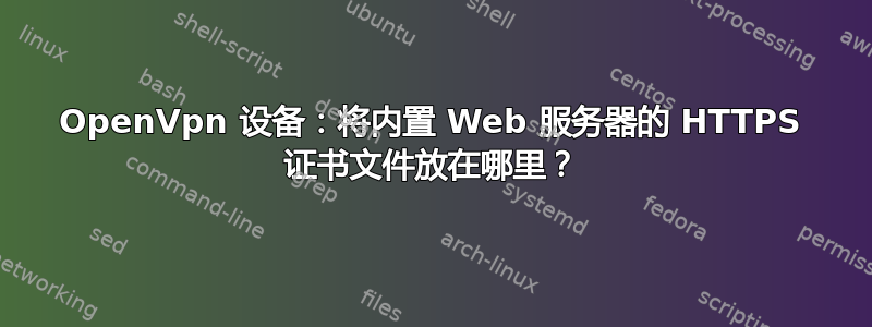 OpenVpn 设备：将内置 Web 服务器的 HTTPS 证书文件放在哪里？