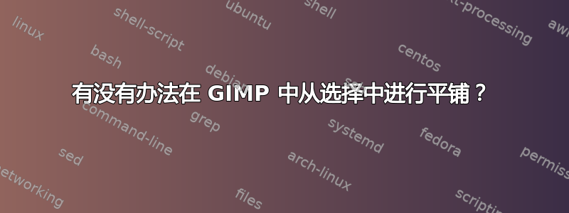 有没有办法在 GIMP 中从选择中进行平铺？