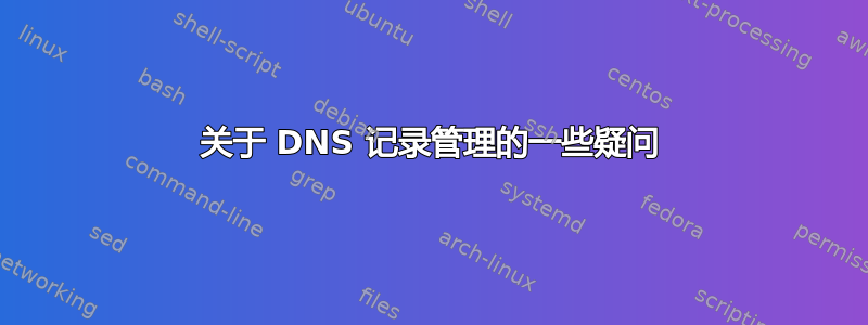 关于 DNS 记录管理的一些疑问