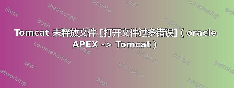 Tomcat 未释放文件 [打开文件过多错误]（oracle APEX -> Tomcat）