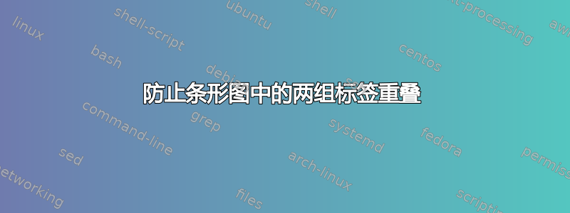 防止条形图中的两组标签重叠