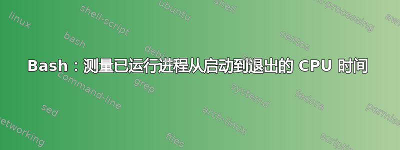 Bash：测量已运行进程从启动到退出的 CPU 时间