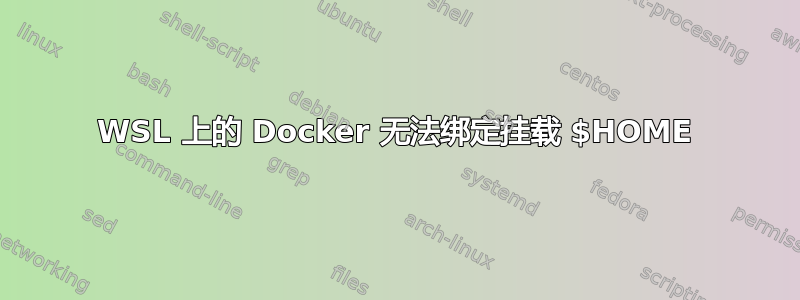 WSL 上的 Docker 无法绑定挂载 $HOME