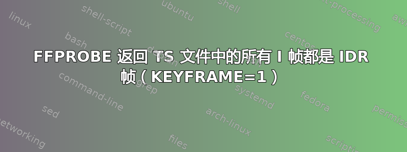 FFPROBE 返回 TS 文件中的所有 I 帧都是 IDR 帧（KEYFRAME=1）