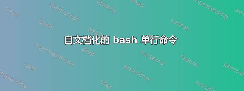 自文档化的 bash 单行命令