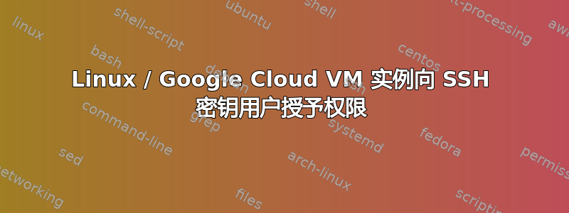 Linux / Google Cloud VM 实例向 SSH 密钥用户授予权限