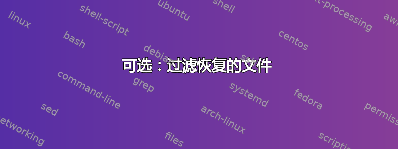 可选：过滤恢复的文件