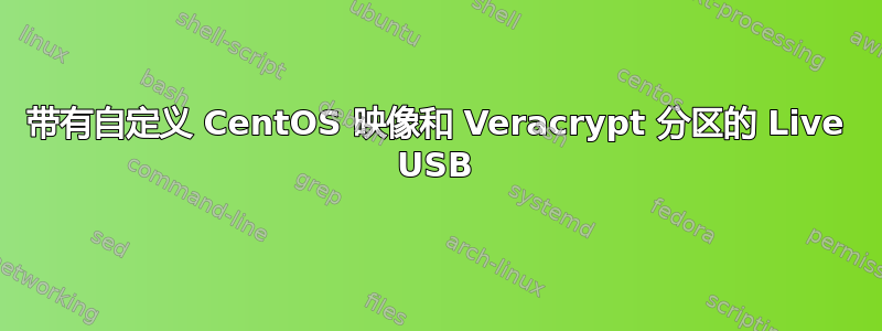 带有自定义 CentOS 映像和 Veracrypt 分区的 Live USB