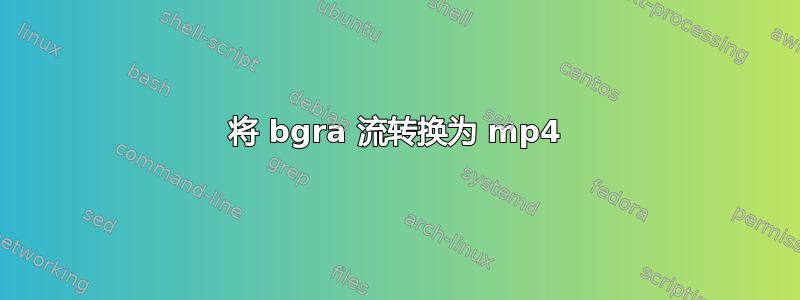 将 bgra 流转换为 mp4