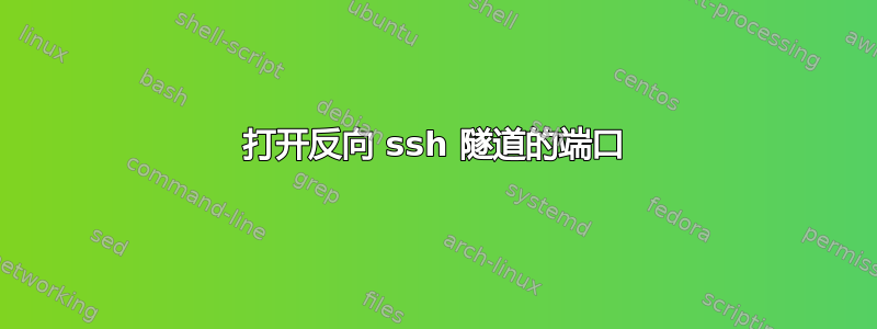 打开反向 ssh 隧道的端口