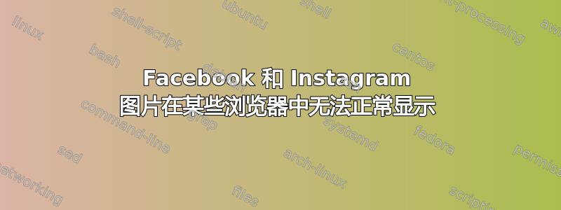 Facebook 和 Instagram 图片在某些浏览器中无法正常显示