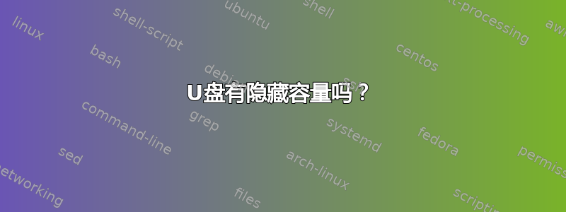 U盘有隐藏容量吗？