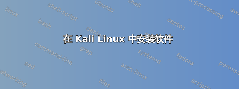 在 Kali Linux 中安装软件