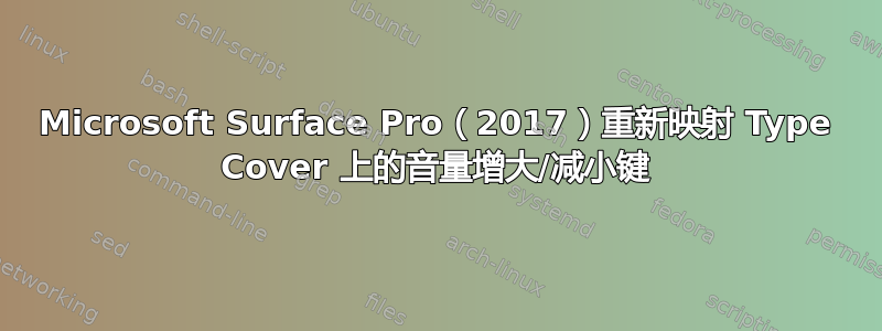 Microsoft Surface Pro（2017）重新映射 Type Cover 上的音量增大/减小键