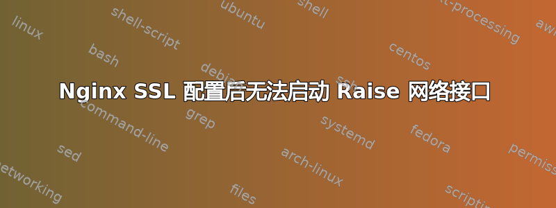 Nginx SSL 配置后无法启动 Raise 网络接口