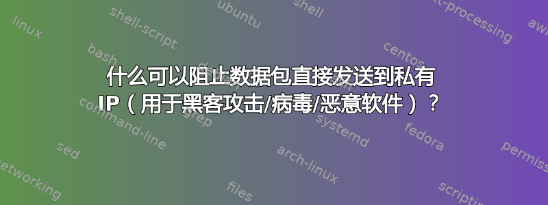 什么可以阻止数据包直接发送到私有 IP（用于黑客攻击/病毒/恶意软件）？