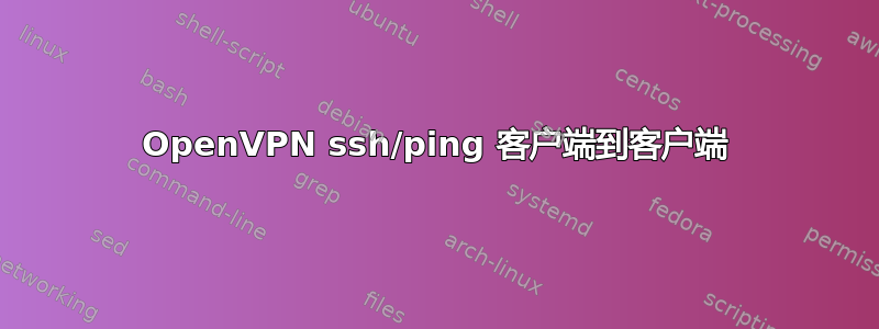 OpenVPN ssh/ping 客户端到客户端