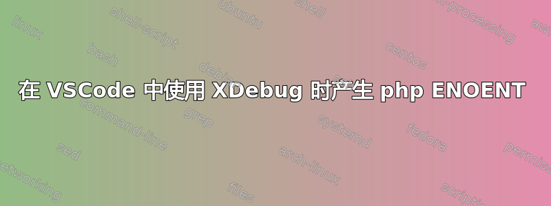 在 VSCode 中使用 XDebug 时产生 php ENOENT