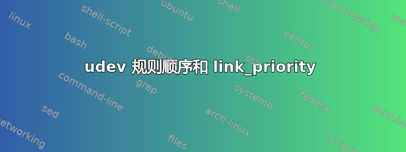 udev 规则顺序和 link_priority