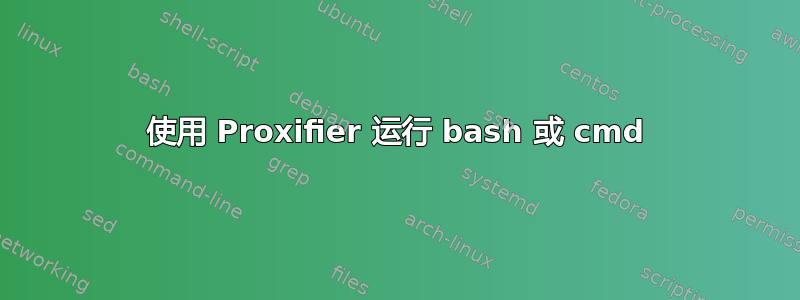 使用 Proxifier 运行 bash 或 cmd